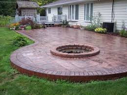 Firepits Stamped Concrete Deck