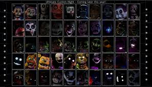 Featuring 50 selectable animatronic characters spanning seven five nights at freddy's games, the options for customization are nearly endless. Fangames Roster Ultimate Custom Night Fanmade Fivenightsatfreddys