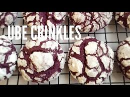 ube purple yam crinkles ube cookies