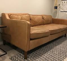 west elm hamilton leather sofa