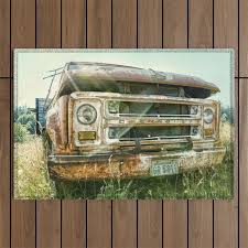 vine chevy truck outdoor rug by five