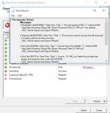 import csv files to sql server process