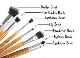 professional makeup brushes stock photo