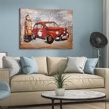 Empire Art Direct Red Car Mixed Media