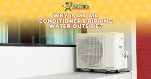 air conditioner dripping water outside