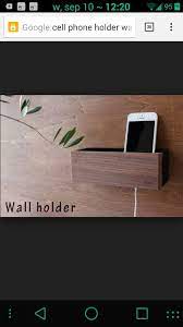 Cell Phone Wall Mounted Wooden Shelf