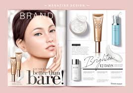 design cosmetic magazine cover vector