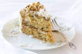 Coconut And Walnut Cake gambar png