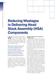 Thousands of companies like you use panjiva to research suppliers and competitors. Reducing Wastages In Delivering Head Stack Assembly Hsa