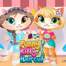 play funny kitty haircut on poki