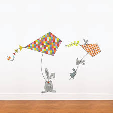 Multi Color Bunnies And Kites Kids