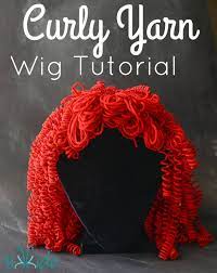 curly yarn wig tutorial for a raggedy