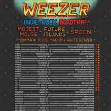 weezer tour shirt weezer in rock