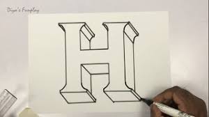 Style the blocks by adding serifs and enlarging elements of the letter. How To Draw The Letter H In 3d Youtube Letters Lettering Art For Kids Letter I Cute766