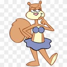 She is a squirrel from the surface. Muscle Sandy Color By Spongebob Muscle Sandy Hd Png Download 726x842 5202695 Pngfind