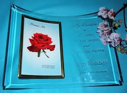 Personalised Glass Curved Photo Frame