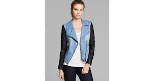 Doma Leather Blue Jacket Denim And Leather