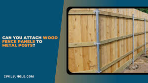 wood fence panels to metal posts