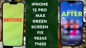 i phone 12 pro max green screen fix