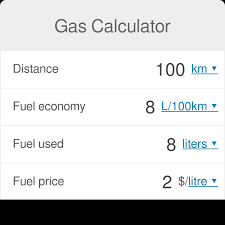Gas Calculator How Much Gas Will I Use Gas Trip
