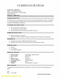Resume Template Doc Download Free New Cv Or Resume Format Free