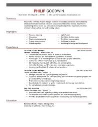 10 Sample Resumes For Project Management Resume Samples