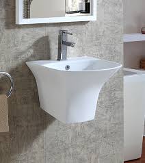 Ceramic Half Pedestal Wall Mounted