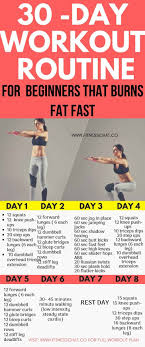 30 Day Fat Burning Workout Routines For Beginners