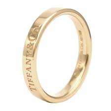 co 18k rose gold flat band ring size