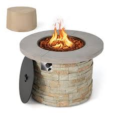 Costway 36 In Round Propane Gas Fire