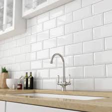 using bevel subway tiles in kitchen and