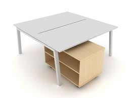 Perfect for laptops and paper storage. Elite Double Under Desk Storage Unit Office Furniture Scene