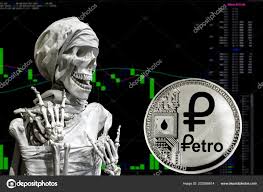Coin Cryptocurrency Ptr And Skeletonon A Background Chart