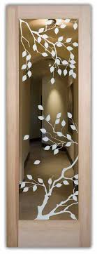 Cherry Tree Etched Glass Door By Sans
