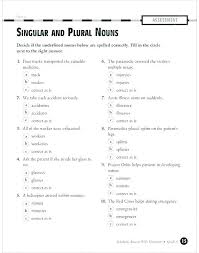 Plural Worksheets For Grade 3 Free Printable Singular And