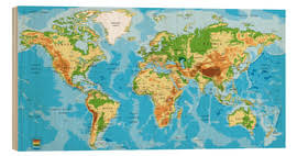 Mapa del mundo interactivo con países y estados. Quadros De Madeira Mapas Mundi Mapas De Paises Posterlounge Pt