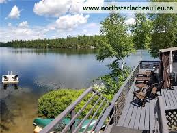 chalet au bord de l eau avec plage