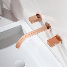 Modern Brass Bathroom Faucets Rose Gold