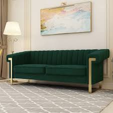 what color rug goes with a green couch