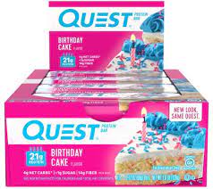 questbar protein bar birthday cake 12 count