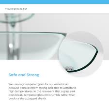 625 clear glass vessel bathroom sink