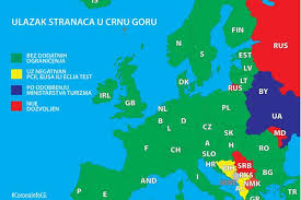Auto karta evrope sa drzavama. Vlada Objavila Mapu Evrope Iz Ovih Drzava Se U Cg Moze Uci Bez Ogranicenja