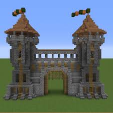 I wonder if it is meant for hobbits or dwarfs? Medieval Gatehouse 2 Blueprints For Minecraft Houses Castles Towers And More Grabcraft