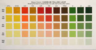 Color Chart Exercise For Oil Paints