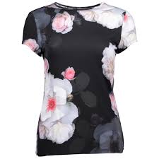 Chelsea boots + black jeans + autumnal, floral print shirt = dream combo. Ted Baker Tamraa Chelsea Fitted T Shirt Black Women From Robert Goddard Uk