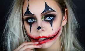 a creepy glamorous clown makeup tutorial