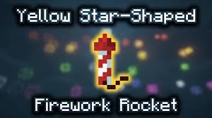 yellow star shaped firework rocket
