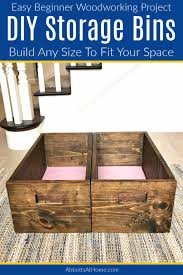 easy diy wood storage bin box