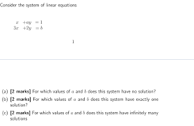 System Of Linear Equations