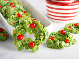 christmas cornflake wreath cookies recipe